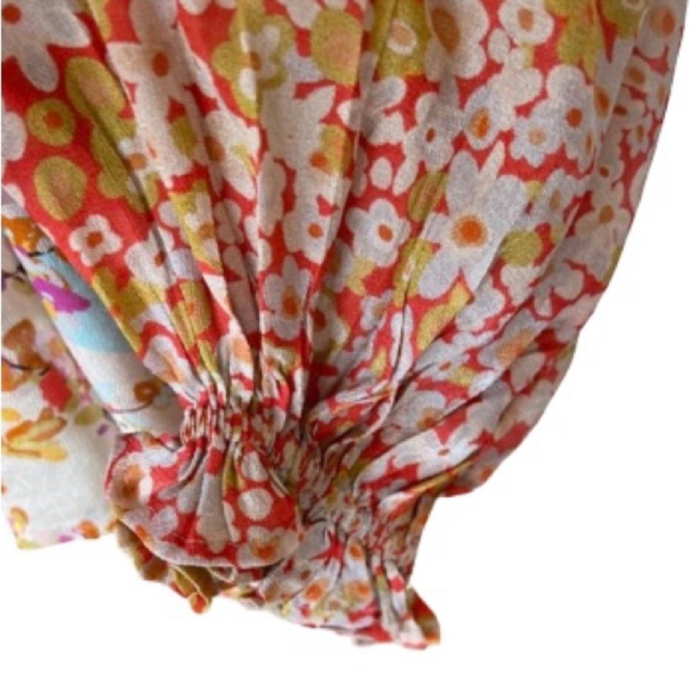 Anthropologie BI-nk Miranda Peasant Blouse Floral Size - Picture 5 of 6